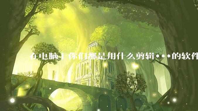 在电脑上你们都是用什么剪辑***的软件啊？