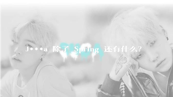 J***a 除了 Spring 还有什么？